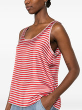 Pierre Louis Mascia Striped silk top RED