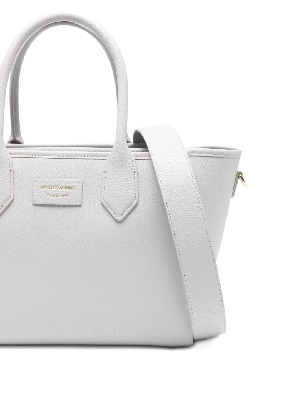 Emporio Armani Medium Finish Palmellato Shopper Gray
