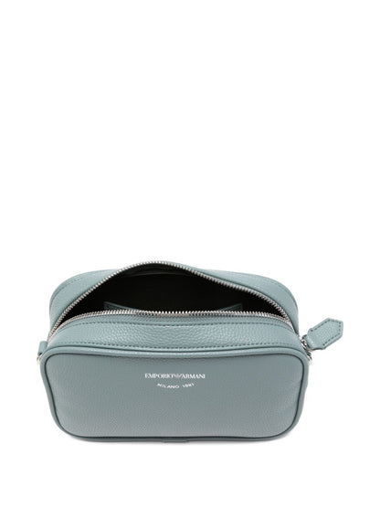 Emporio Armani Deer-print Camera Case With Shoulder Strap Gray