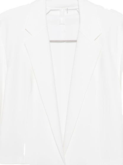 Norma Kamali Oversized single-breasted blazer jacket WHITE