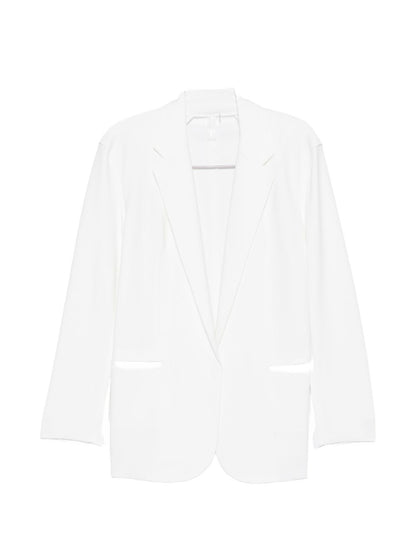 Norma Kamali Oversized single-breasted blazer jacket WHITE