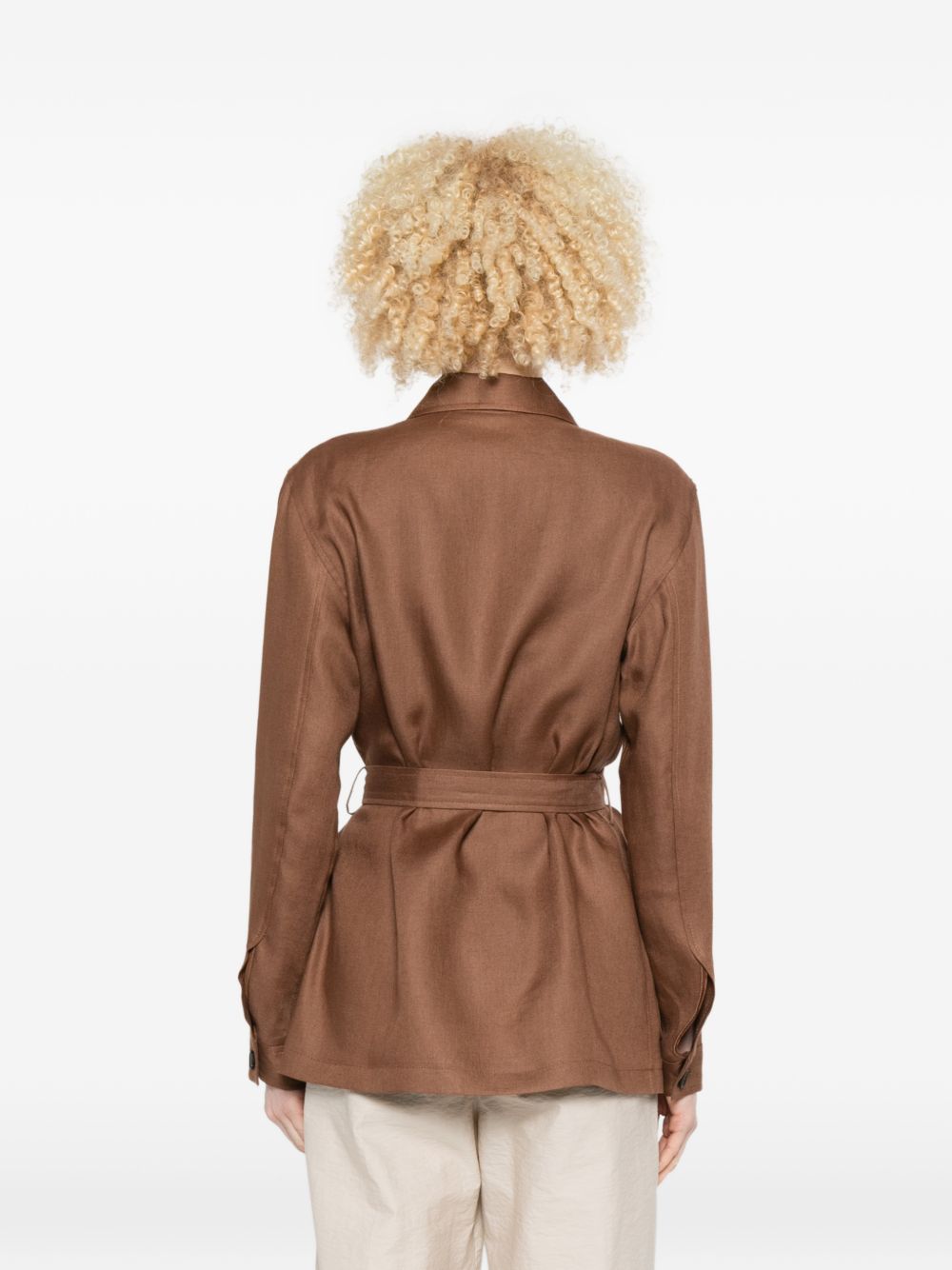 Tagliatore Linen jacket BROWN