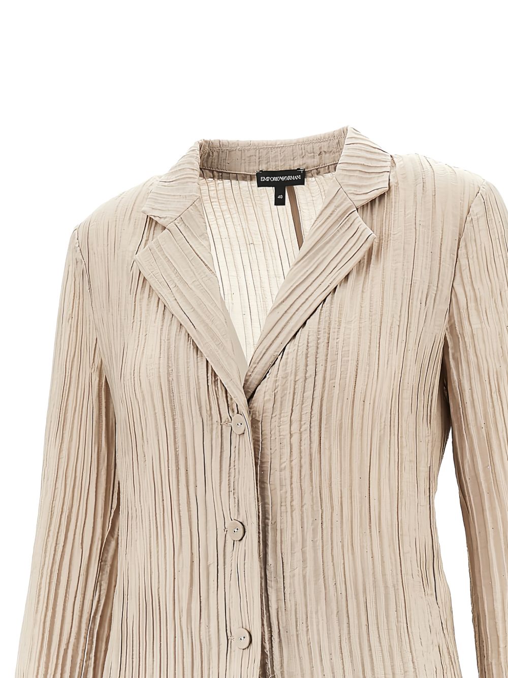 Emporio Armani Single-breasted blazer jacket BEIGE