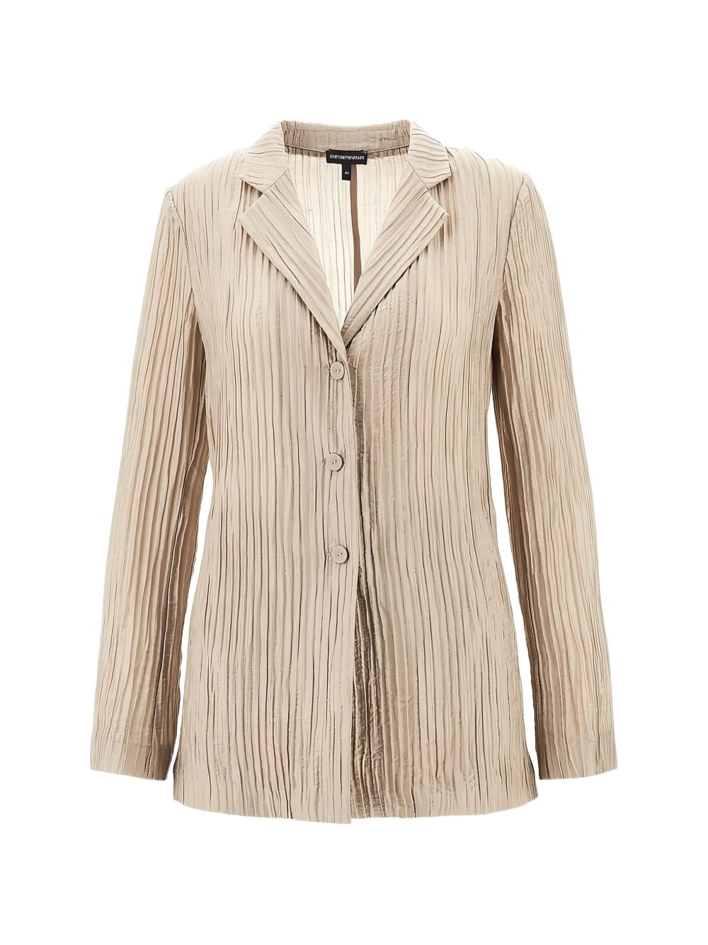 Emporio Armani Single-breasted blazer jacket BEIGE