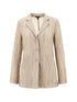 Emporio Armani Single-breasted blazer jacket BEIGE