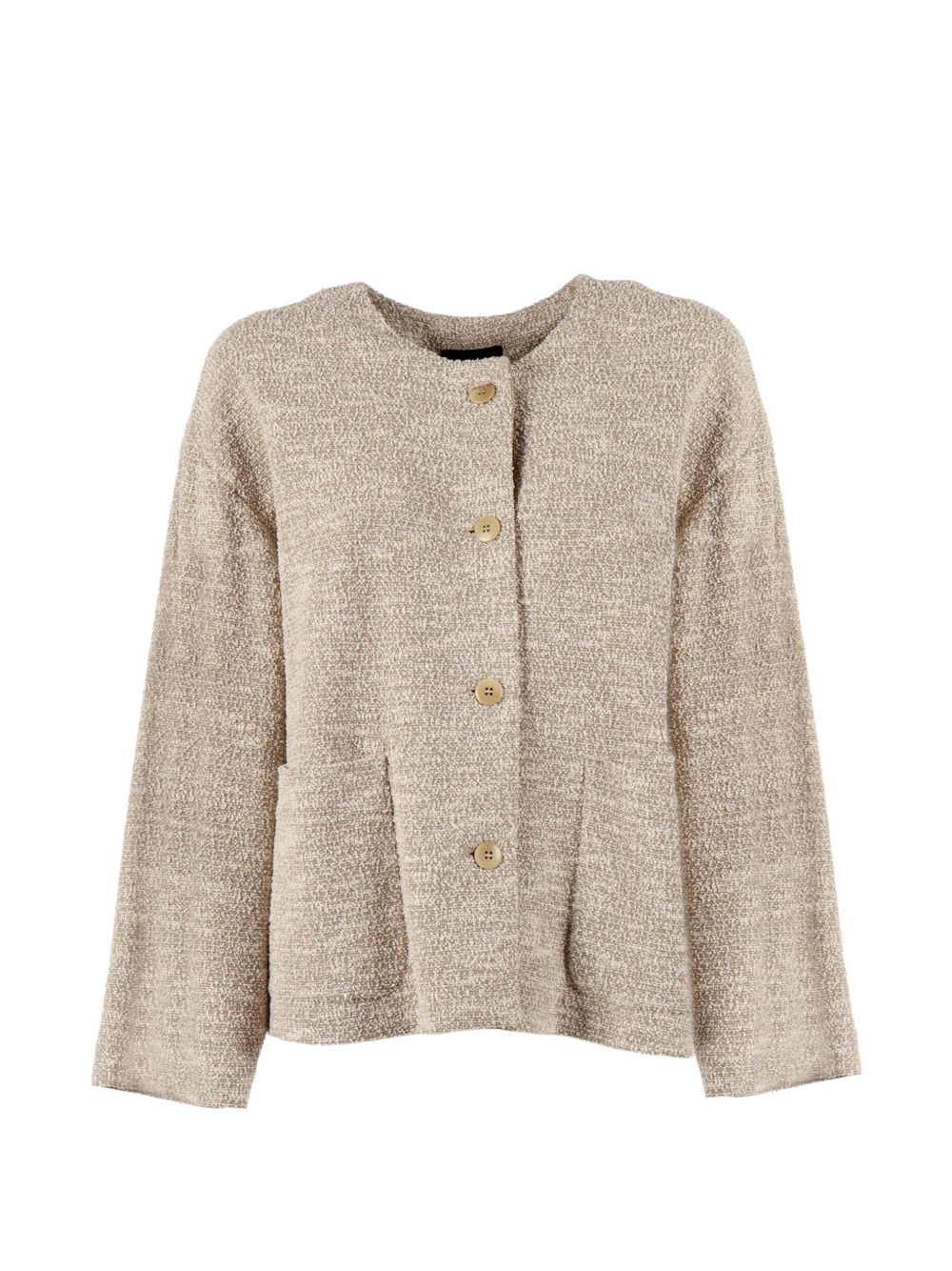 Emporio Armani Cotton blend blazer jacket BEIGE