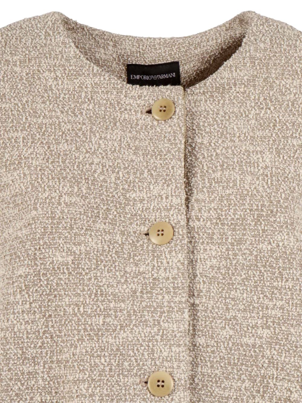Emporio Armani Cotton blend blazer jacket BEIGE
