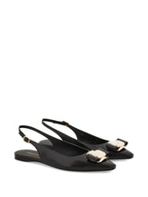 Ferragamo New Vara Plate Flat Slingback BLACK