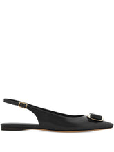 Ferragamo New Vara Plate Flat Slingback BLACK