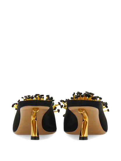 Ferragamo S-Shaped Heel Mule BLACK