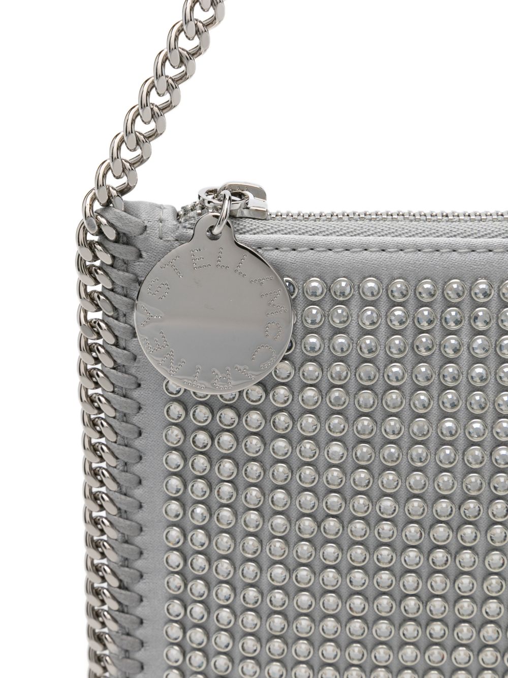 Stella McCartney Falabella Crystal Clutch Shoulder Bag SILVER