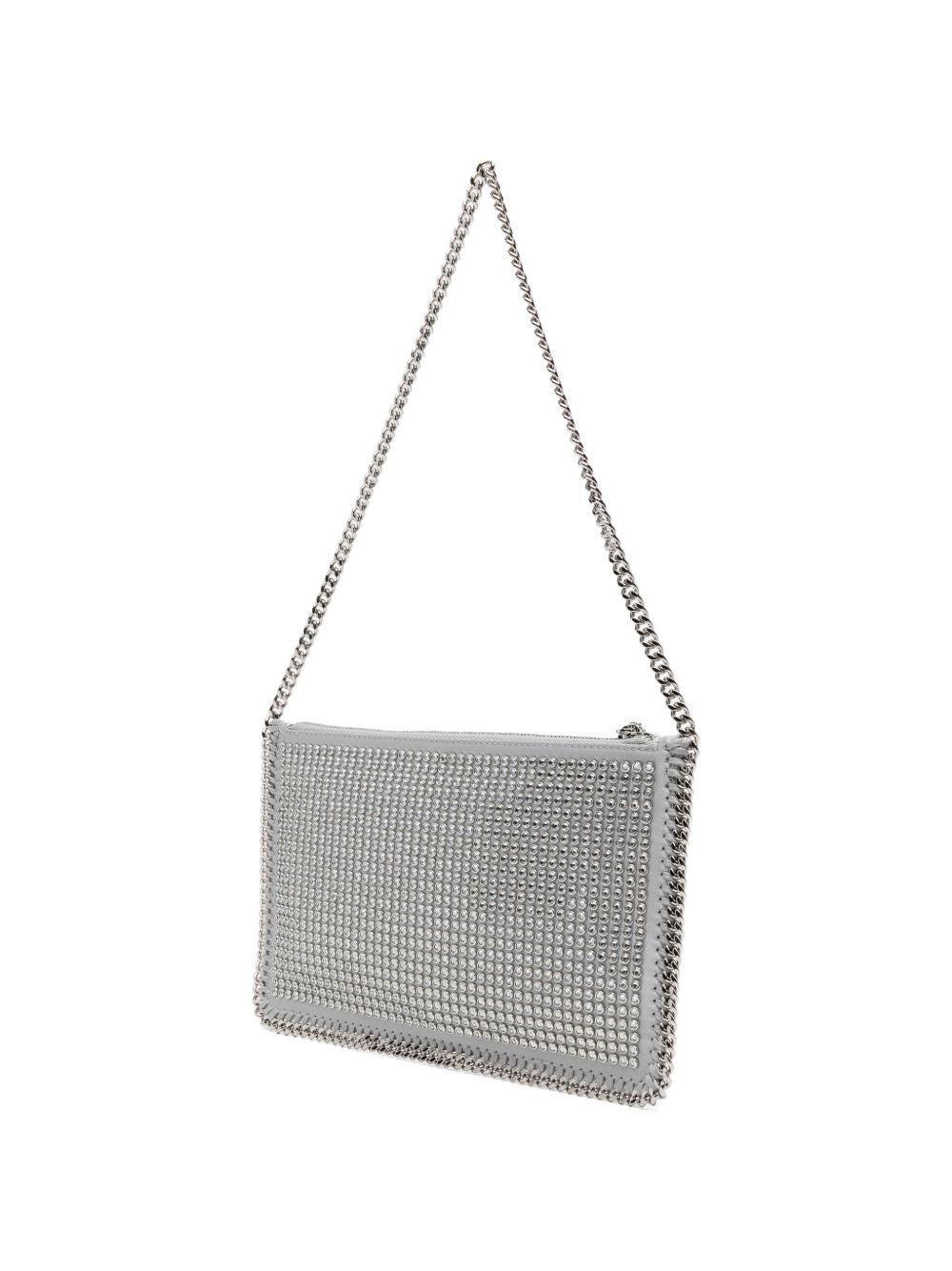 Stella McCartney Falabella Crystal Clutch Shoulder Bag SILVER