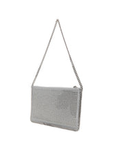 Stella McCartney Falabella Crystal Clutch Shoulder Bag SILVER