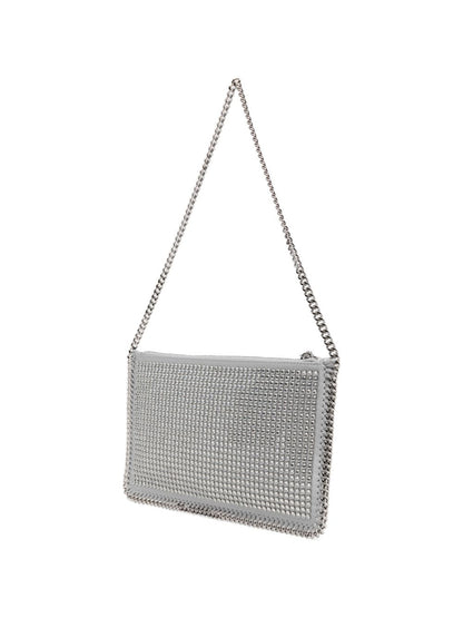 Stella McCartney Falabella Crystal Clutch Shoulder Bag SILVER