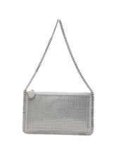 Stella McCartney Falabella Crystal Clutch Shoulder Bag SILVER