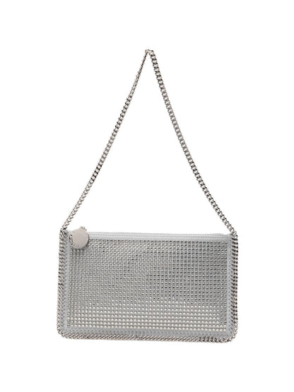 Stella McCartney Falabella Crystal Clutch Shoulder Bag SILVER