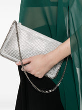 Stella McCartney Falabella Crystal Clutch Shoulder Bag SILVER
