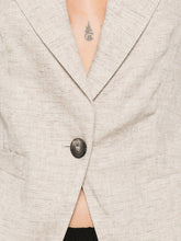 Emporio Armani Linen single-breasted jacket BEIGE