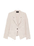 Emporio Armani Linen single-breasted jacket BEIGE