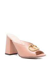 Valentino Garavani VLogo Signature leather mules. POWDER