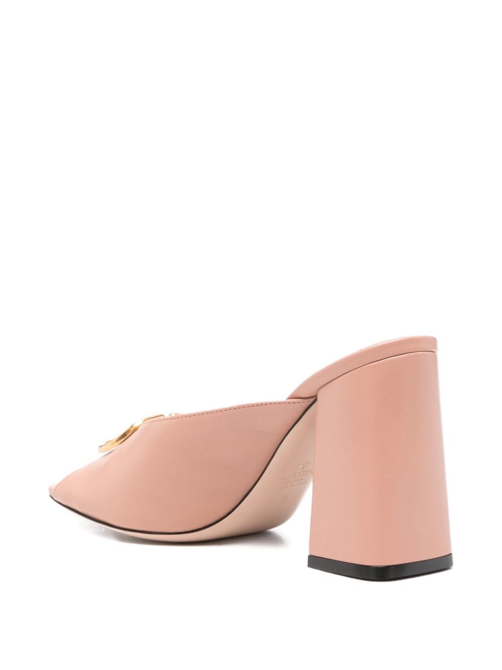 Valentino Garavani VLogo Signature leather mules. POWDER