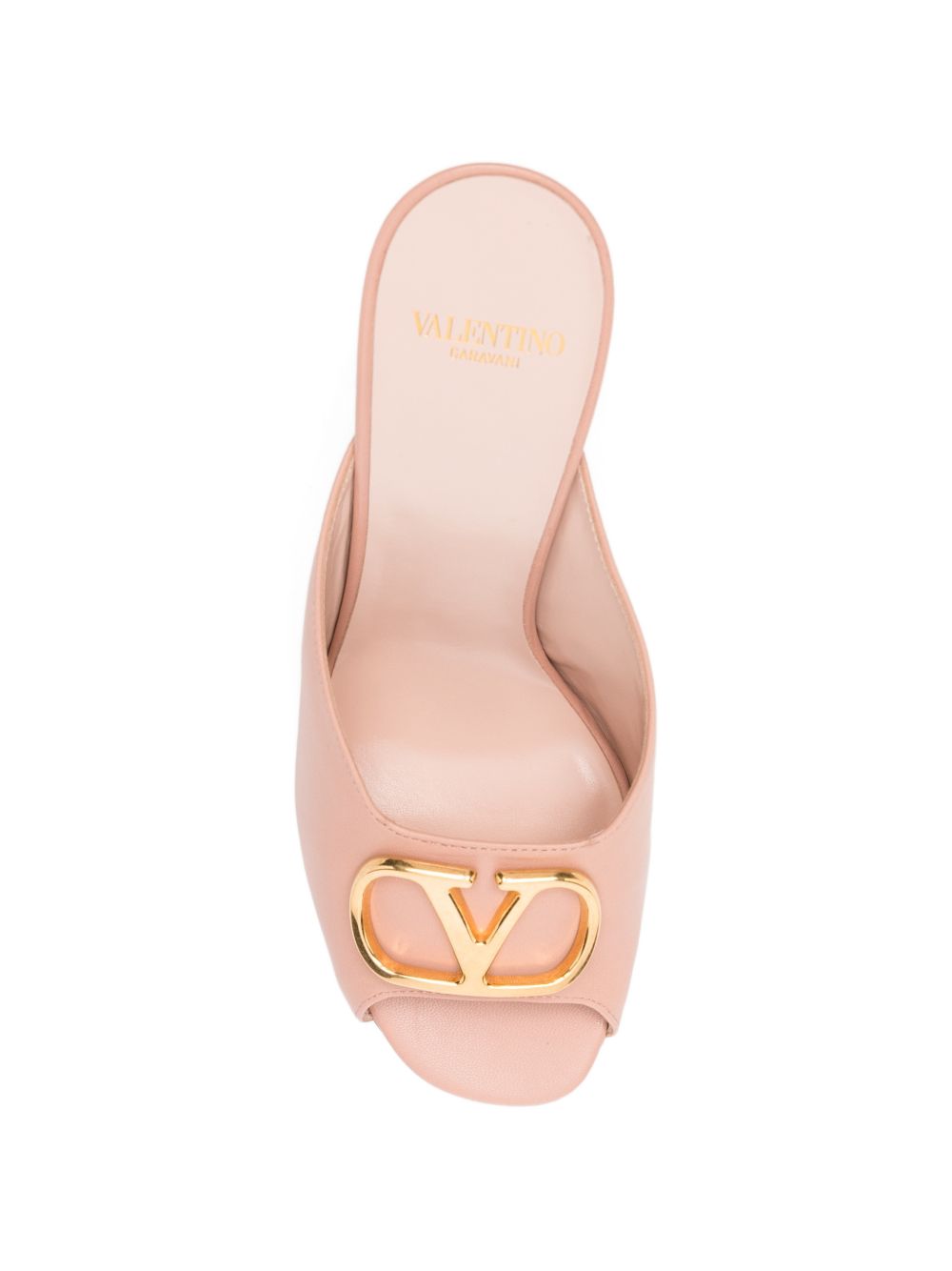 Valentino Garavani VLogo Signature leather mules. POWDER
