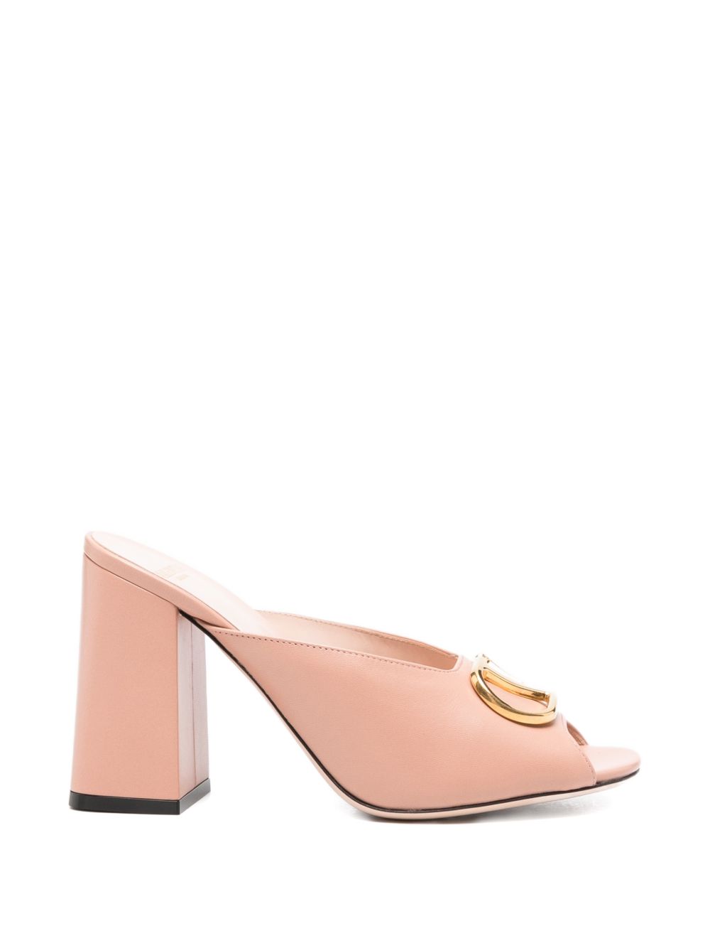 Valentino Garavani VLogo Signature leather mules. POWDER