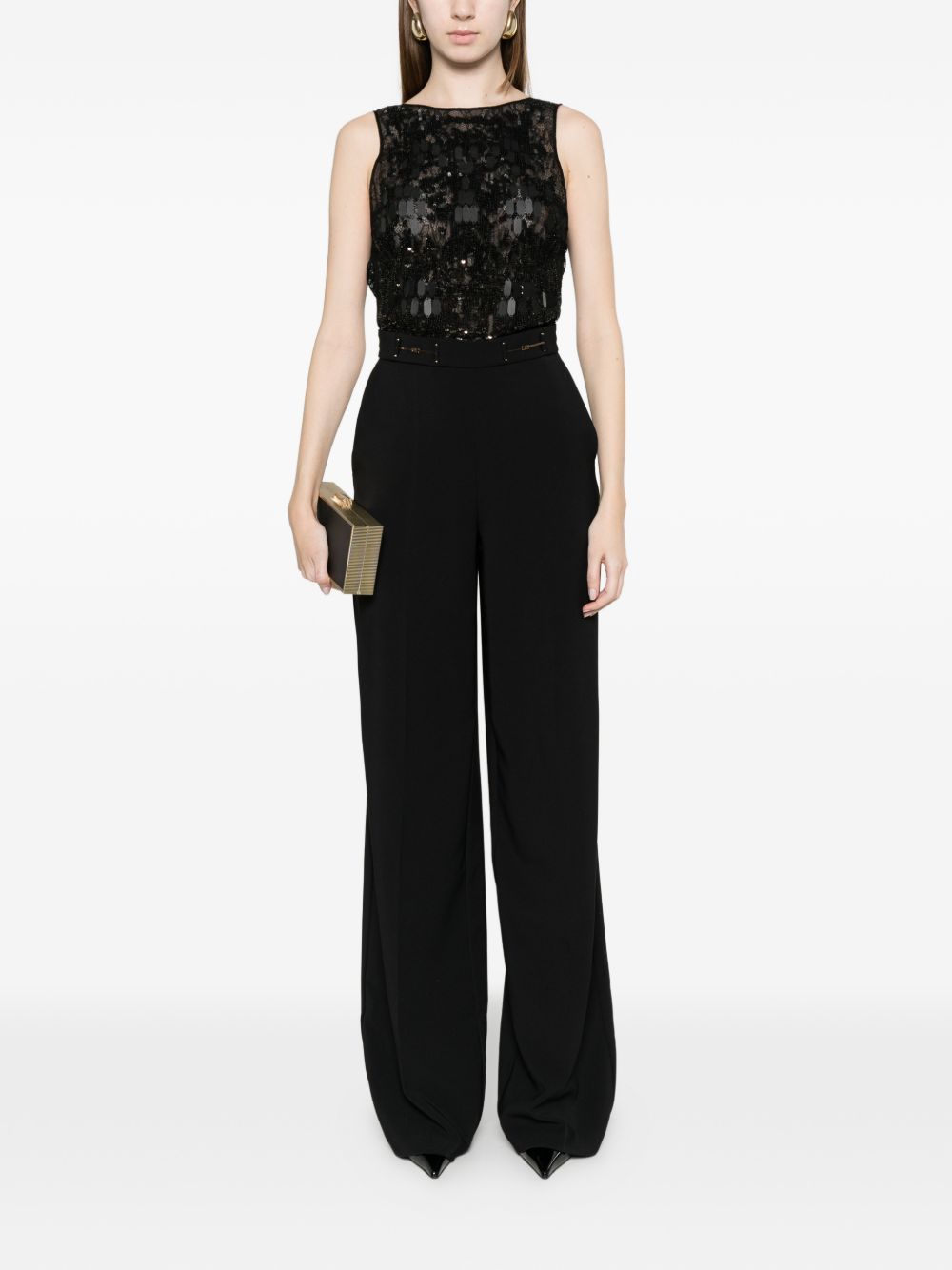 Elisabetta Franchi Long jumpsuit BLACK