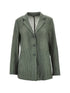 Emporio Armani Single-breasted blazer jacket GREEN