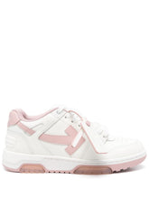 Off White Out Of Office leather sneakers PINK