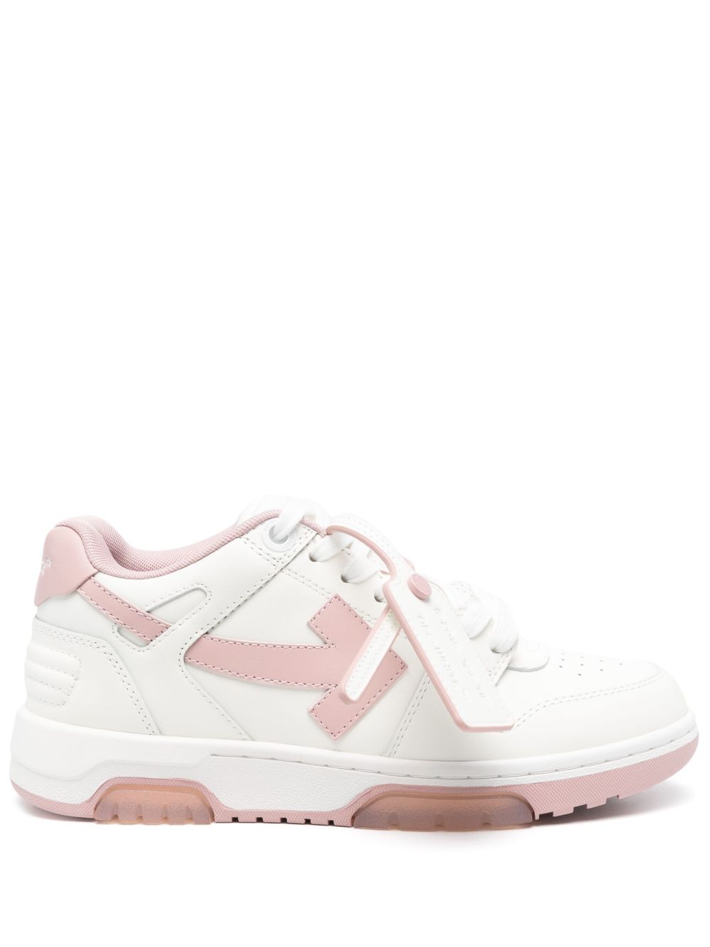 Off White Out Of Office leather sneakers PINK