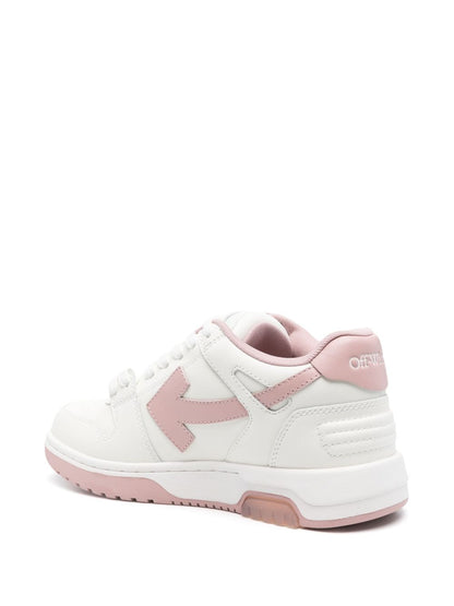 Off White Out Of Office leather sneakers PINK