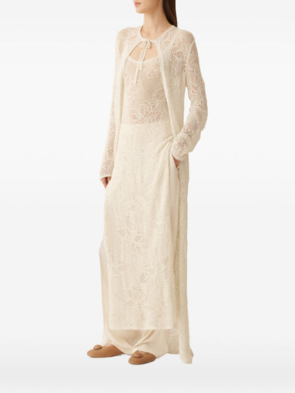 Fabiana Filippi Crochet midi dress WHITE