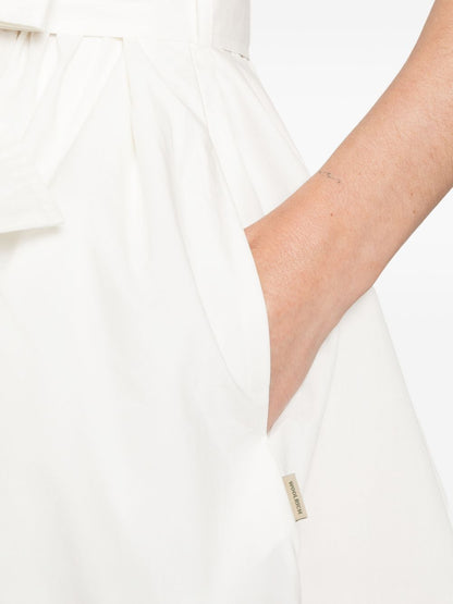 Woolrich V-neck Cotton short dress WHITE