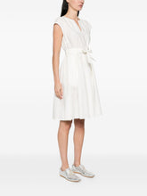 Woolrich V-neck Cotton short dress WHITE