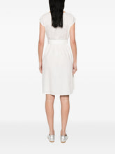 Woolrich V-neck Cotton short dress WHITE