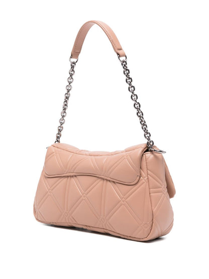 Emporio Armani Medium leather shoulder bag BEIGE