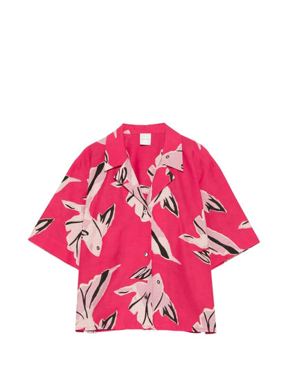 Paul Smith Printed cotton shirt RED