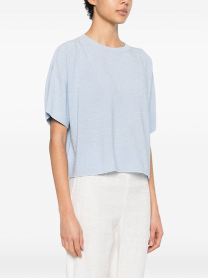Fabiana Filippi Cotton t-shirt LIGHT BLUE