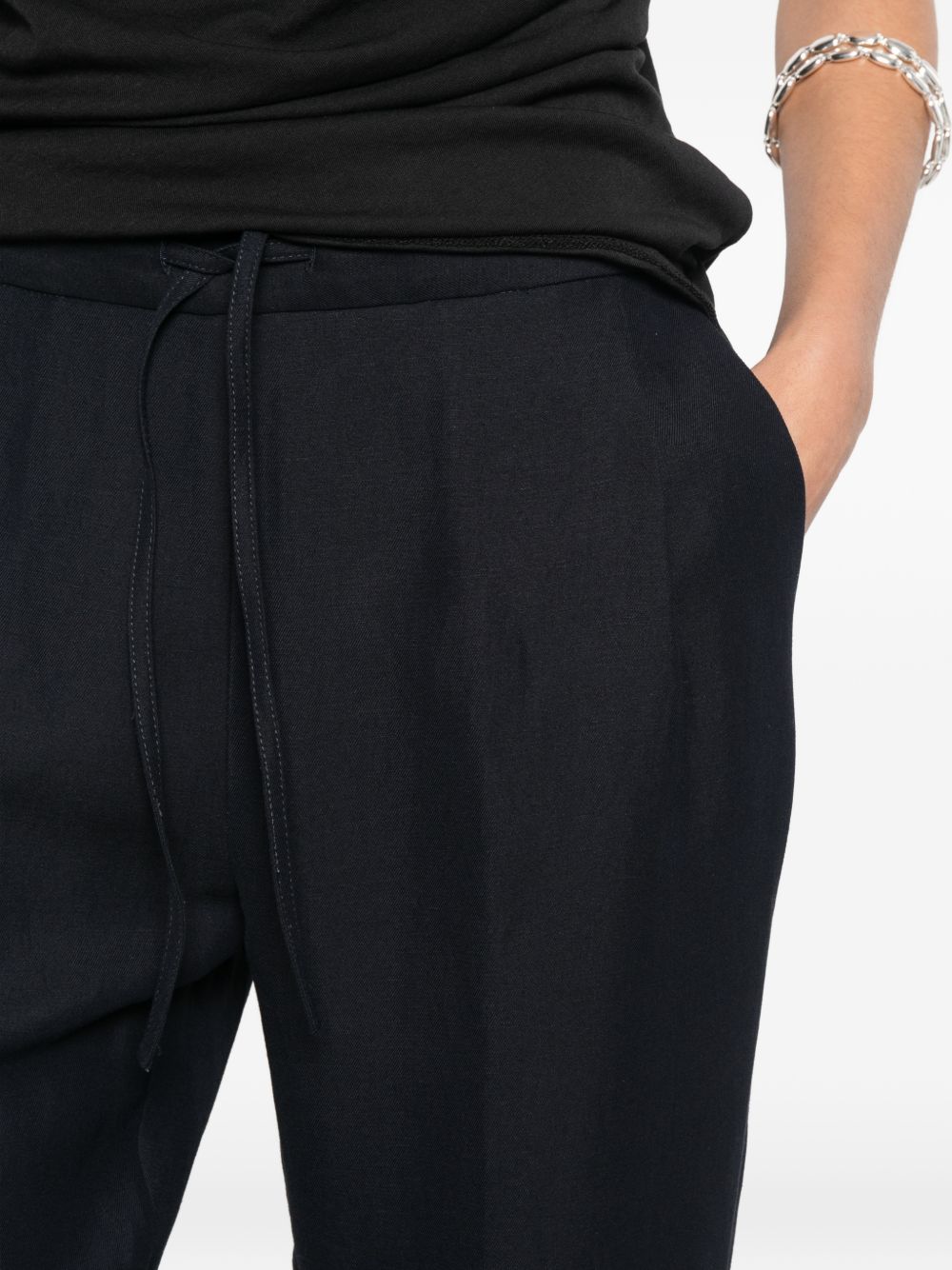 Fabiana Filippi Linen blend trousers NAVY
