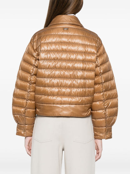 Herno Nylon short down jacket CAMEL