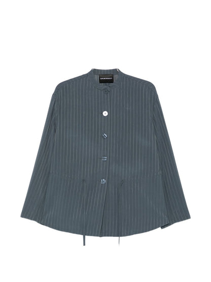 Emporio Armani Pinstriped jacket Gray
