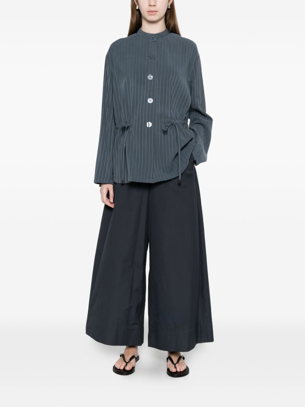 Emporio Armani Pinstriped jacket Gray
