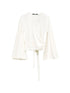 Jacquemus V-neck long sleeves La Cache Coeur Ventadou top WHITE