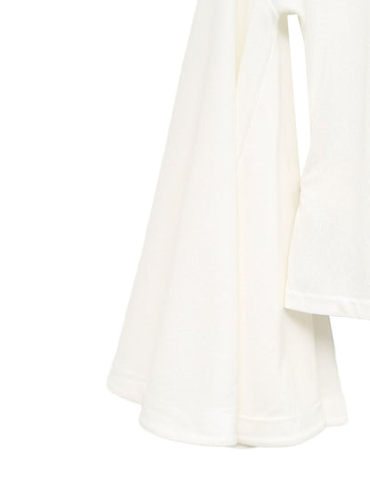Jacquemus V-neck long sleeves La Cache Coeur Ventadou top WHITE