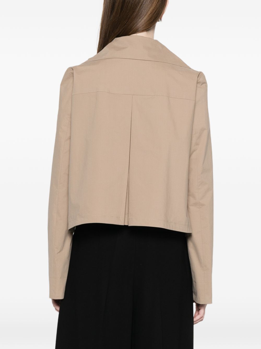 Emporio Armani Cotton double-breasted jacket BEIGE