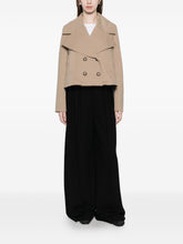 Emporio Armani Cotton double-breasted jacket BEIGE
