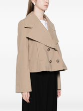 Emporio Armani Cotton double-breasted jacket BEIGE