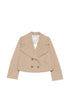 Emporio Armani Cotton double-breasted jacket BEIGE