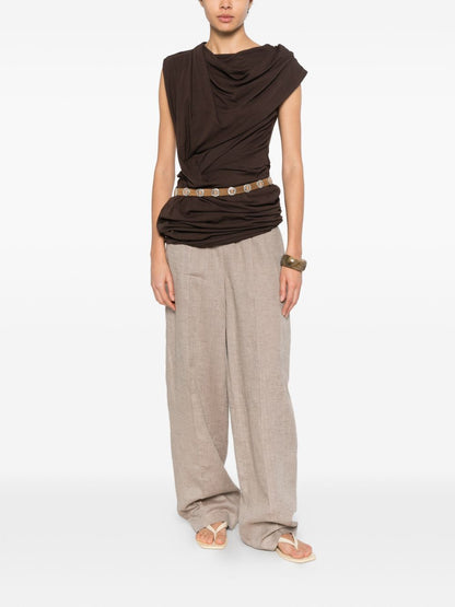 Fabiana Filippi Linen trousers Gray